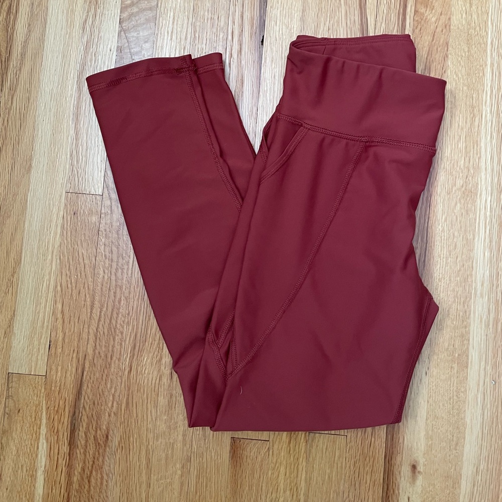 Old Navy Active High-Rise Rust Red Leggings - girls size L (10-12)